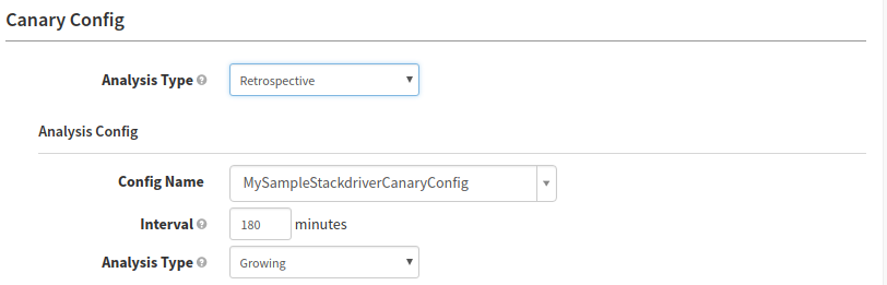 Canary stage declaration